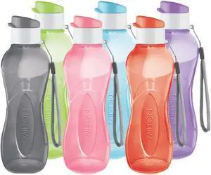 6- pack -12 oz Kids Water Bottle for School Reusable Leak proof Small Sports Water Bottle BPA Free Durable Plastic Leak Free with Carry Strap for Lunch Travel Cycling Camping Gym Yoga -6 colors 6- pack -12 oz Kids Water Bottle for School Reusable Leak proof Small Sports Water Bottle BPA Free Durable Plastic Leak Free with Carry Strap for Lunch Travel Cycling Camping Gym Yoga -6 colors