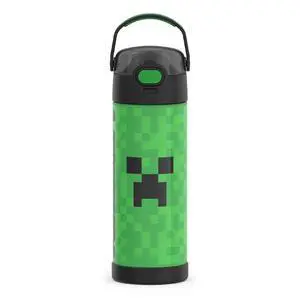 FUNTAINER 16 Ounce Stainless Steel Vacuum Insulated Bottle with Wide Spout Lid, MINECRAFT FUNTAINER 16 Ounce Stainless Steel Vacuum Insulated Bottle with Wide Spout Lid, MINECRAFT
