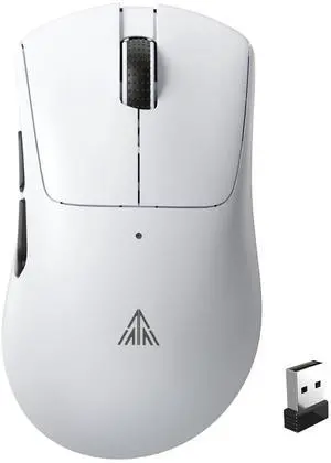 Lightweight Wireless Gaming Mouse,24000 DPI,Tri-Modes Connection,BT5.0/Type-C Wired/2.4G Wireless Mouse Gaming with 2 Side Buttons, Engineering Grip Custom Mouse for Gamer,White Lightweight Wireless Gaming Mouse,24000 DPI,Tri-Modes Connection,BT5.0/Type-C Wired/2.4G Wireless Mouse Gaming with 2 Side Buttons, Engineering Grip Custom Mouse for Gamer,White