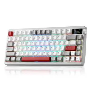 X Aula Nova75 Mechanical Wireless Creamy Keyboard with Screen 8000mAh,Gasket Mounted with 75% Compact Layout,RGB Backlit,Custom Hot Swappable,BT/2.4GHz/USB-C,Gaming Keyboards for Win/Mac/iOS/Android X Aula Nova75 Mechanical Wireless Creamy Keyboard with Screen 8000mAh,Gasket Mounted with 75% Compact Layout,RGB Backlit,Custom Hot Swappable,BT/2.4GHz/USB-C,Gaming Keyboards for Win/Mac/iOS/Android