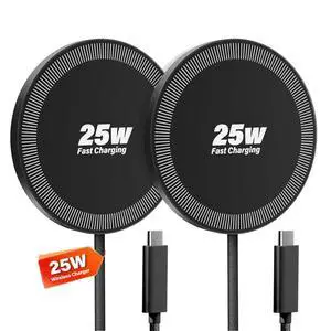 25W Wireless Charger for MagSafe, Magnetic Fast Charging Pad for iPhone 17/16/15/14/13/12 Series & AirPods, Strong Magnet, Thin & Portable Wireless Charger for Travel Home Office(Black, 4FT) 25W Wireless Charger for MagSafe, Magnetic Fast Charging Pad for iPhone 17/16/15/14/13/12 Series & AirPods, Strong Magnet, Thin & Portable Wireless Charger for Travel Home Office(Black, 4FT)