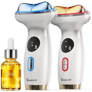 Cold & Heat Red Light Therapy with Serum - 7-in-1 LED Face Sculpting Tool for Depuffing, Sculpting, Lifting, Hot Electric Gua Sha & Cold Depuffing Wand for Face, Neck & Eye Area, Face&Neck Massager Cold & Heat Red Light Therapy with Serum - 7-in-1 LED Face Sculpting Tool for Depuffing, Sculpting, Lifting, Hot Electric Gua Sha & Cold Depuffing Wand for Face, Neck & Eye Area, Face&Neck Massager