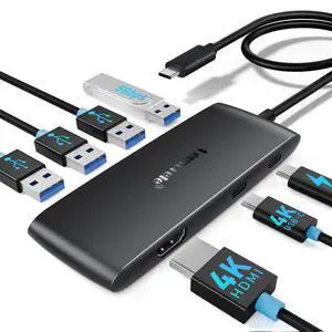 7-in-1 USB-C Hub, Dual 4K USB-C DP Alt & HDMI, 100W PD 7-in-1 USB-C Hub, Dual 4K USB-C DP Alt & HDMI, 100W PD