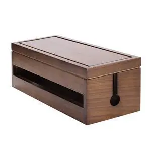 Cable Management Box Wooden Cord Organizer Box for Extension Cord Power Stripe Surge Protector Wire Management Concealer Cover Hider for Desktop Home Office Kitchen (Brown) Cable Management Box Wooden Cord Organizer Box for Extension Cord Power Stripe Surge Protector Wire Management Concealer Cover Hider for Desktop Home Office Kitchen (Brown)