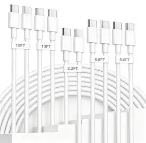 USB C to USB C Cable 5-Pack, Type C Cord USB C to USB C Cable 5-Pack, Type C Cord