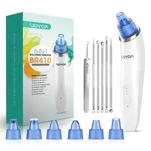 Blackhead Remover Pore Vacuum - Electric Face Vacuum Pore Cleaner Acne White Heads Removal with 6 Suction Heads (BR410) Blackhead Remover Pore Vacuum - Electric Face Vacuum Pore Cleaner Acne White Heads Removal with 6 Suction Heads (BR410)