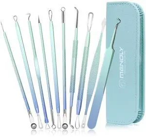 Blackhead Remover Tools 10Pcs Pimple Popper Tool Kit, Blackhead Remover Extractor Tools, Anti-Slip Handle Pimple Comedone Extractor Acne Kit for Blackhead,Blemish,Zit Whitehead Blackhead Remover Tools 10Pcs Pimple Popper Tool Kit, Blackhead Remover Extractor Tools, Anti-Slip Handle Pimple Comedone Extractor Acne Kit for Blackhead,Blemish,Zit Whitehead