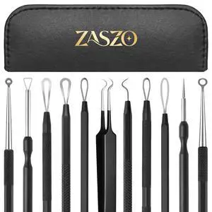 6 Pcs Pimple Extractor Tool Kit, Stainless Blackhead Remover Tools, Professional Comedone Pimple Popper Tools with Leather Bag 6 Pcs Pimple Extractor Tool Kit, Stainless Blackhead Remover Tools, Professional Comedone Pimple Popper Tools with Leather Bag