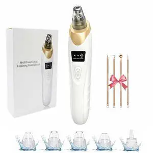 2026 Blackhead Remover with 5 Suction Heads & 4 Gold Extraction Tools, Electric Blackhead Vacuum Pore Vacuum for Deep Facial Cleaning, USB Rechargeable for Women & Men 2026 Blackhead Remover with 5 Suction Heads & 4 Gold Extraction Tools, Electric Blackhead Vacuum Pore Vacuum for Deep Facial Cleaning, USB Rechargeable for Women & Men