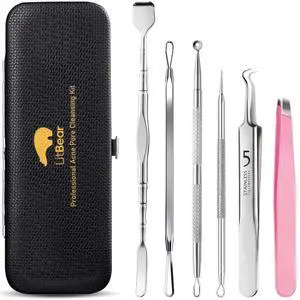 6 Pcs Blackhead Remover Tools,Pimple Popper Tool Kit,Blackhead Pimple Comedones Extractor,Acne Tools Extractor kit, Scraper for Face Nose Deep Cleansing with Leather Case 6 Pcs Blackhead Remover Tools,Pimple Popper Tool Kit,Blackhead Pimple Comedones Extractor,Acne Tools Extractor kit, Scraper for Face Nose Deep Cleansing with Leather Case