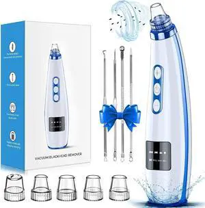 Blackhead Remover Pore Vacuum Upgraded Facial Pore Cleaner Electric Comedone Whitehead Extractor Tool-5 Suction Power,5 Probes,USB Rechargeable Blackhead Vacuum Kit for Women & Men Blackhead Remover Pore Vacuum Upgraded Facial Pore Cleaner Electric Comedone Whitehead Extractor Tool-5 Suction Power,5 Probes,USB Rechargeable Blackhead Vacuum Kit for Women & Men