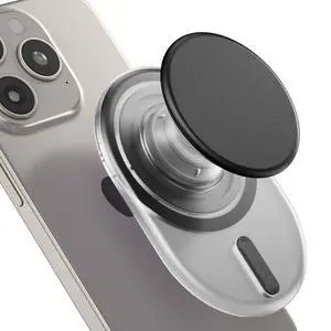 for MagSafe Phone Grip, Magnetic Phone Grips, Expandable Collapsible Mobile Phone Grip Stand Holder with Kickstand for Magsafe Stand Compatible for iPhone 17 16 15 14 13 Series,Transparent Black for MagSafe Phone Grip, Magnetic Phone Grips, Expandable Collapsible Mobile Phone Grip Stand Holder with Kickstand for Magsafe Stand Compatible for iPhone 17 16 15 14 13 Series,Transparent Black