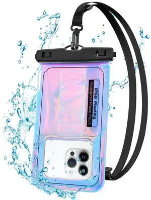 Waterproof Phone Pouch Floating, IPX68 Waterproof Phone Case with Lanyard for iPhone 17 16 15 14 Pro Max Samsung S26 S25 S24, Up to 7 Inch, Beach Vacation Essentials, Dazzling Purple Waterproof Phone Pouch Floating, IPX68 Waterproof Phone Case with Lanyard for iPhone 17 16 15 14 Pro Max Samsung S26 S25 S24, Up to 7 Inch, Beach Vacation Essentials, Dazzling Purple