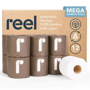 Premium 3-Ply Bamboo Toilet Paper, Unbleached - 12 Rolls, 300 Sheets per Roll - Non-Toxic, Chemical & Bleach Free Toilet Paper - Tree-Free, Septic Safe - Bath Tissues with Zero Plastic Packaging Premium 3-Ply Bamboo Toilet Paper, Unbleached - 12 Rolls, 300 Sheets per Roll - Non-Toxic, Chemical & Bleach Free Toilet Paper - Tree-Free, Septic Safe - Bath Tissues with Zero Plastic Packaging