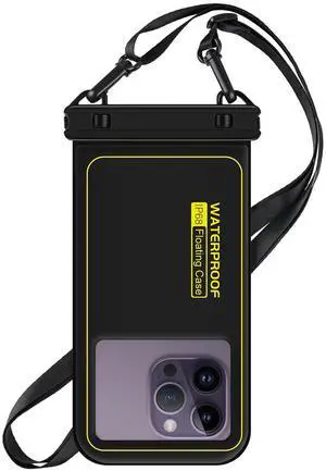 Waterproof Phone Pouch Floating, IP68 Waterproof Phone Case for iPhone 16 Pro 15 14 13 12 11 Pro Max Samsung Google, Dry Bag with Adjustable Lanyard, Up to 6.7'' Black Waterproof Phone Pouch Floating, IP68 Waterproof Phone Case for iPhone 16 Pro 15 14 13 12 11 Pro Max Samsung Google, Dry Bag with Adjustable Lanyard, Up to 6.7'' Black