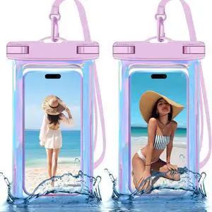 2 Pack Iridescence Waterproof Phone Pouch, Cell Phone Waterproof Case Dry Bag,Protection Level: IP68,Beach Cruise for iPhone,Samsung,and More,Lanyard Included,(Fits Up to 8.3"),Iridescence 2 Pack Iridescence Waterproof Phone Pouch, Cell Phone Waterproof Case Dry Bag,Protection Level: IP68,Beach Cruise for iPhone,Samsung,and More,Lanyard Included,(Fits Up to 8.3"),Iridescence