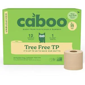 Tree Free Unbleached Toilet Paper | Plastic Free Packaging, Septic Safe, Eco Friendly, Chemical Free, Non Toxic | 2 Ply Toilet Tissue, Pack of 12 Double Rolls, 300 Sheets Per Roll Tree Free Unbleached Toilet Paper | Plastic Free Packaging, Septic Safe, Eco Friendly, Chemical Free, Non Toxic | 2 Ply Toilet Tissue, Pack of 12 Double Rolls, 300 Sheets Per Roll