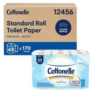 Standard Roll Toilet Paper, Bulk (12456), Ultra CleanCare Bathroom Tissue, Clean Ripple Texture, White (48 Rolls of 170 Sheets, 8,160 Sheet Total) Standard Roll Toilet Paper, Bulk (12456), Ultra CleanCare Bathroom Tissue, Clean Ripple Texture, White (48 Rolls of 170 Sheets, 8,160 Sheet Total)