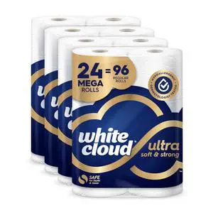 Ultra Soft & Strong Toilet Paper, 4 packs of 6 Mega Rolls = 96 Regular Rolls Ultra Soft & Strong Toilet Paper, 4 packs of 6 Mega Rolls = 96 Regular Rolls