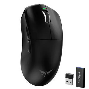 Dragonfly F1 MOBA Wireless Gaming Mouse, 55g Ultralight, PAW3395 26K DPI Optical Sensor, Optimized Tactile Click Feel, Anti-Slip Silver Coating Grip, 4000Hz Polling Supported, Esports Mouse, Black Dragonfly F1 MOBA Wireless Gaming Mouse, 55g Ultralight, PAW3395 26K DPI Optical Sensor, Optimized Tactile Click Feel, Anti-Slip Silver Coating Grip, 4000Hz Polling Supported, Esports Mouse, Black