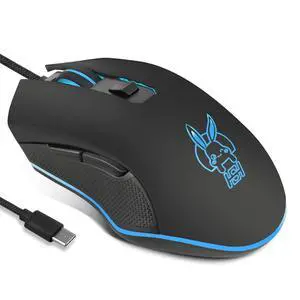 Wired USB C Gaming Mouse, Silent RGB Gaming Mice 7 Colors Backlit, 2400 DPI, Type C RGB Wired Mouse Gaming for Office Home PC and Notebook and All Type-C Device (Black) Wired USB C Gaming Mouse, Silent RGB Gaming Mice 7 Colors Backlit, 2400 DPI, Type C RGB Wired Mouse Gaming for Office Home PC and Notebook and All Type-C Device (Black)
