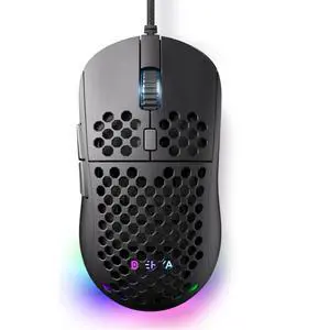 Wired Gaming Mouse with Honeycomb Shell, 12800DPI Optical Sensor, 6 Programmable Macros, Software Support for Custom Key Config, and RGB Settings for Windows 7/8/10/XP, Vista, Linux-Black Wired Gaming Mouse with Honeycomb Shell, 12800DPI Optical Sensor, 6 Programmable Macros, Software Support for Custom Key Config, and RGB Settings for Windows 7/8/10/XP, Vista, Linux-Black