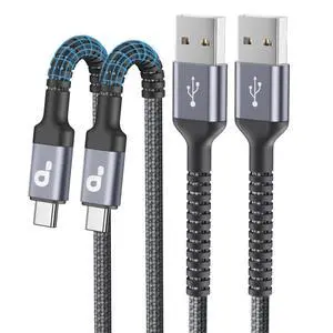 USB C Cable 10FT, 2Pack Long USB A to USB C Charger Cable, Type C Cable 3A Fast Charging Upgraded Extra Durable Braided USBC Cord Compatible with iPhone 17/16 15 Pro Max/Samsung Galaxy S23/LG and More USB C Cable 10FT, 2Pack Long USB A to USB C Charger Cable, Type C Cable 3A Fast Charging Upgraded Extra Durable Braided USBC Cord Compatible with iPhone 17/16 15 Pro Max/Samsung Galaxy S23/LG and More