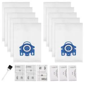 10 Packs 3D Airclean Bags Replacement for Miele GN Vacuum Cleaner Bags Fit for Miele Classic C2 C3 S2 S5 S8 S400 Series with Motor Protection Filters, AirClean Filters 10 Packs 3D Airclean Bags Replacement for Miele GN Vacuum Cleaner Bags Fit for Miele Classic C2 C3 S2 S5 S8 S400 Series with Motor Protection Filters, AirClean Filters