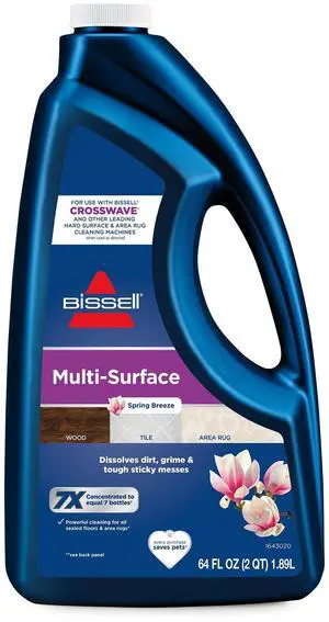 Multi-Surface Solution, For use in CrossWave and other leading hard surface and area rug cleaners, 64oz, Dissolves dirt, grime, and tough sticky messes Multi-Surface Solution, For use in CrossWave and other leading hard surface and area rug cleaners, 64oz, Dissolves dirt, grime, and tough sticky messes