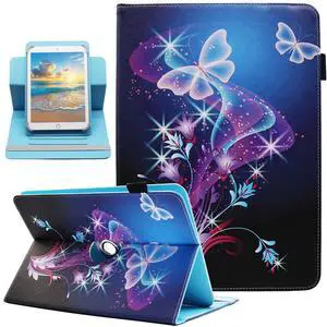 Universal 10 10.1 Inch Android Tablet Case, 360 Degree Rotating Multi-Angle Viewing Stand Universal Case Cover for 10 10.1 and All 9.5-10.5 Inch Tablet, Shiny Butterfly Universal 10 10.1 Inch Android Tablet Case, 360 Degree Rotating Multi-Angle Viewing Stand Universal Case Cover for 10 10.1 and All 9.5-10.5 Inch Tablet, Shiny Butterfly