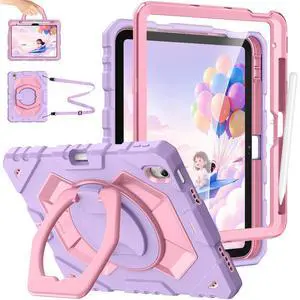 Shockproof Case for iPad (A16) 11th Generation 11 Inch (2025) / iPad 10th Gen 10.9" - Heavy Duty Kids Cover with Rotating Stand, Built-in Screen Protector & Shoulder Strap, Purple Shockproof Case for iPad (A16) 11th Generation 11 Inch (2025) / iPad 10th Gen 10.9" - Heavy Duty Kids Cover with Rotating Stand, Built-in Screen Protector & Shoulder Strap, Purple
