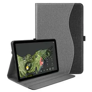 Case for Google Pixel Tablet (11-inch, 2023), Multi-Angle Viewing Protective Stand Cover with Pencil Holder & Pocket and Protective Tape, Compatible with Charging Speaker Dock, Gray Case for Google Pixel Tablet (11-inch, 2023), Multi-Angle Viewing Protective Stand Cover with Pencil Holder & Pocket and Protective Tape, Compatible with Charging Speaker Dock, Gray