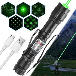 Green Light Flashlight Rechargeable, Long Range Adjustable Focus Tactical Beam for Outdoor Journeys, Camping, Presentations, TV/LED/LCD Screens, and Stargazing Green Light Flashlight Rechargeable, Long Range Adjustable Focus Tactical Beam for Outdoor Journeys, Camping, Presentations, TV/LED/LCD Screens, and Stargazing