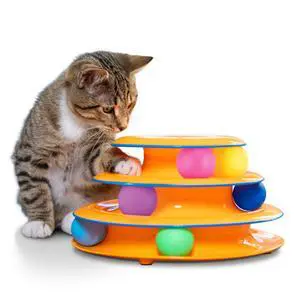 Tower of Tracks Cat Toy 3-Level Track Tower with 6 Balls, Interactive Cat Toy for Indoor Enrichment Tower of Tracks Cat Toy 3-Level Track Tower with 6 Balls, Interactive Cat Toy for Indoor Enrichment