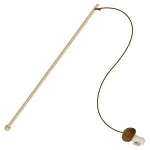 Natural Wooden Cat Wand Toy with Catnip Plush Mushroom, Thick Unbreakable Rope Interactive Cat Teaser Stick with Bell, Indoor Kitten Boredom Relief Hunting Play Toy for Cats. Natural Wooden Cat Wand Toy with Catnip Plush Mushroom, Thick Unbreakable Rope Interactive Cat Teaser Stick with Bell, Indoor Kitten Boredom Relief Hunting Play Toy for Cats.