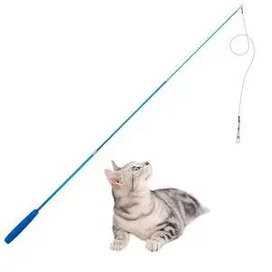 Retractable Cat Wand - Interactive 3-Section Teaser Toy, Fishing Pole Exerciser for Cats and Kittens (Replacement Not Included) Retractable Cat Wand - Interactive 3-Section Teaser Toy, Fishing Pole Exerciser for Cats and Kittens (Replacement Not Included)
