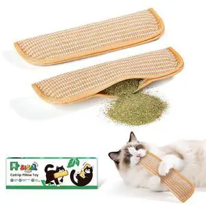 Cat Toys Pack of 2 with 6000mg A+ Organic Catnip, Soft Sisal Material Indoor Kitten Scratching and Kicker Toys, Drives Bored Cats Crazy with Fun Interactive Chew Cat Toys Pack of 2 with 6000mg A+ Organic Catnip, Soft Sisal Material Indoor Kitten Scratching and Kicker Toys, Drives Bored Cats Crazy with Fun Interactive Chew