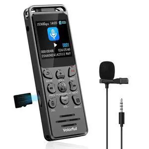 Digital Voice Recorder with Playback, HD Audio Recorder with Al Noise Reduction for Lectures Meetings Interviews, Recording Device with Microphone, Lock, Password, MP3 (32GB) Digital Voice Recorder with Playback, HD Audio Recorder with Al Noise Reduction for Lectures Meetings Interviews, Recording Device with Microphone, Lock, Password, MP3 (32GB)
