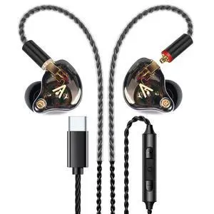 Vibes 202MC USB-C Wired Earbuds - USBC HiFi in Ear Headphones for iPhone 17/16/15 - Noise Isolating Ear Buds w/ Mic - Clear Sound, Deep Bass & Comfort-Fit Earphones - Silver Plated Cord, Carrying Case Vibes 202MC USB-C Wired Earbuds - USBC HiFi in Ear Headphones for iPhone 17/16/15 - Noise Isolating Ear Buds w/ Mic - Clear Sound, Deep Bass & Comfort-Fit Earphones - Silver Plated Cord, Carrying Case