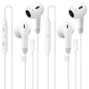 USB C Headphones for iPhone 17 16 15 Pro Max, 2 Pack Wired Earbuds USB C Wired Headphones with Microphone & Remote, Noise Isolating Earphones for iPad Pro/iPad Air, Galaxy S25 S24 S23 Ultra USB C Headphones for iPhone 17 16 15 Pro Max, 2 Pack Wired Earbuds USB C Wired Headphones with Microphone & Remote, Noise Isolating Earphones for iPad Pro/iPad Air, Galaxy S25 S24 S23 Ultra