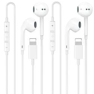 MFi Certified iPhone Headphones Wired with Lightning Connector 2 Pack MFi Certified iPhone Headphones Wired with Lightning Connector 2 Pack