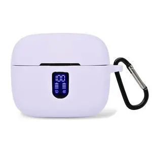Premium Silicone Case for TAGRY X08 Wireless Earbuds with Carabiner. (Lavender) Premium Silicone Case for TAGRY X08 Wireless Earbuds with Carabiner. (Lavender)