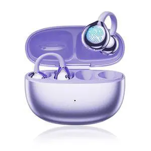Open Ear Clip Headphones, Wireless Earbuds Bluetooth 5.4 The Over Ear Buds Earphones Built-in Mic with Ear Hooks, 36H Playtime,for iOS and Android (Purple) Open Ear Clip Headphones, Wireless Earbuds Bluetooth 5.4 The Over Ear Buds Earphones Built-in Mic with Ear Hooks, 36H Playtime,for iOS and Android (Purple)