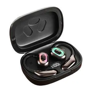 Open Ear Headphones, Bluetooth 5.4 Wireless Earbuds with Smart Digital Display, Powerful Sound,Clear Calls, IPX4 Waterproof, Ultra-Comfort, 30H Playtime for Running Workout Sports, Black Open Ear Headphones, Bluetooth 5.4 Wireless Earbuds with Smart Digital Display, Powerful Sound,Clear Calls, IPX4 Waterproof, Ultra-Comfort, 30H Playtime for Running Workout Sports, Black
