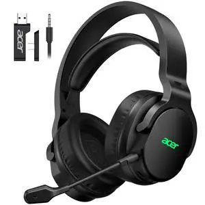 Wireless Gaming Headset for PS5, PC, PS4, Switch, Mac & Laptop, Tri-Mode 2.4GHz Wireless/Bluetooth 5.4/3.5mm Wired, Suspension Headband, 50mm Dynamic Drivers, Detachable ENC Mic, Black Wireless Gaming Headset for PS5, PC, PS4, Switch, Mac & Laptop, Tri-Mode 2.4GHz Wireless/Bluetooth 5.4/3.5mm Wired, Suspension Headband, 50mm Dynamic Drivers, Detachable ENC Mic, Black