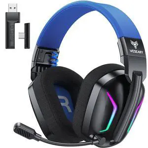 Wireless Gaming Headset for PS5, PS4, PC, Switch & Mac, 20ms Ultra-Low Latency, 2.4GHz USB & Bluetooth 5.4 Gaming Headphones with Mic, 50H Battery Life, 3D Spatial Audio, Dynamic Lighting Wireless Gaming Headset for PS5, PS4, PC, Switch & Mac, 20ms Ultra-Low Latency, 2.4GHz USB & Bluetooth 5.4 Gaming Headphones with Mic, 50H Battery Life, 3D Spatial Audio, Dynamic Lighting