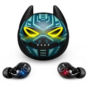 Wireless Earbuds, Bluetooth 5.0 Stereo Headphones, in-Ear Sweat-Proof Wireless Earphones Dual Mic and Noise Reduction, Touch Control Headset with Cartoon Blue Changing Men Charging Case Wireless Earbuds, Bluetooth 5.0 Stereo Headphones, in-Ear Sweat-Proof Wireless Earphones Dual Mic and Noise Reduction, Touch Control Headset with Cartoon Blue Changing Men Charging Case