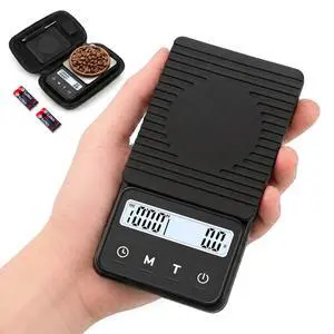 Mini Coffee Scale with Timer, 1kg/0.1g High Accuracy Espresso Scale, IP68 Waterproof Digital Pocket Scale for Pour Over/Espresso/Normal-3Modes Auto Timer, LCD Display, g/oz/ml, Travel Case Included Mini Coffee Scale with Timer, 1kg/0.1g High Accuracy Espresso Scale, IP68 Waterproof Digital Pocket Scale for Pour Over/Espresso/Normal-3Modes Auto Timer, LCD Display, g/oz/ml, Travel Case Included
