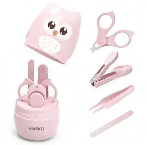 Baby Nail Kit, 4-in-1 Baby Nail Care Set with Cute Case, Baby Nail Clippers, Scissors, Nail File & Tweezers, Baby Manicure Kit and Pedicure kit for Newborn, Infant, Toddler, Kids-Owl Pink Baby Nail Kit, 4-in-1 Baby Nail Care Set with Cute Case, Baby Nail Clippers, Scissors, Nail File & Tweezers, Baby Manicure Kit and Pedicure kit for Newborn, Infant, Toddler, Kids-Owl Pink