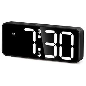Battery Operated Small Digital Alarm Clock Cordless or Plug-in, Extra Loud 105dB for Heavy Sleepers Adults, LED Bedside Desk Clock for Bedroom, 2 Alarms, 5-Level Dimmer, DST(Black+White) Battery Operated Small Digital Alarm Clock Cordless or Plug-in, Extra Loud 105dB for Heavy Sleepers Adults, LED Bedside Desk Clock for Bedroom, 2 Alarms, 5-Level Dimmer, DST(Black+White)